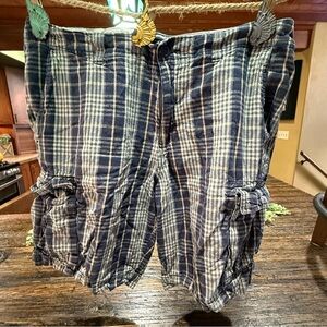 Tommy Hilfiger 36 Plaid Pocket Cargo Shorts